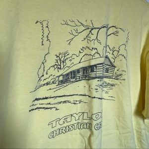 Vintage 90s yellow church camp tee shirt (H)